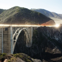Bixby bridge at night