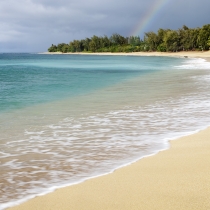 Rainbow over Ha'ena Beach