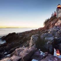Bass Harbor Head Lighthouse after Sunset