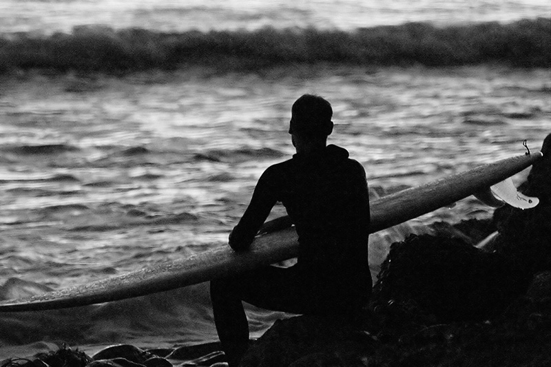 Night time surfer