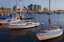 Dusk over downtown San Diego