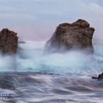 Dawn with crashing surf at Garrapata State Park